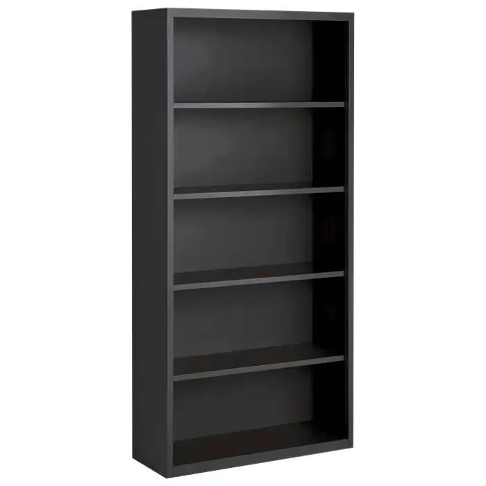 Free Returns Lorell Fortress Series Steel Bookcase, 5 Shelves, 34-1/2x 12-5/8 x 72 Inches, Charcoal